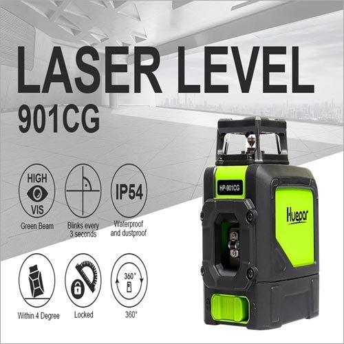 901CG Laser Level Green Beam Cross Laser Self-Leveling 360-Degree Coverage Horizontal And Vertical Line