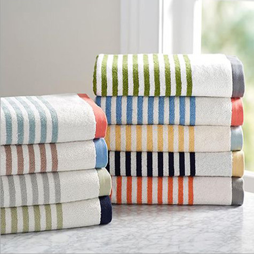 Natural Striped Bath Towel