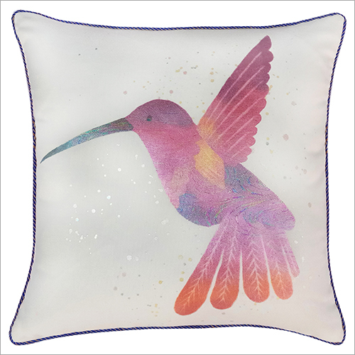 Multicolor Bird Printed Cushion