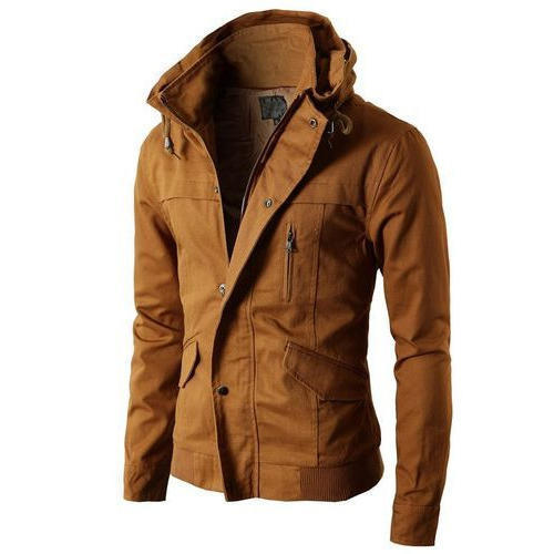 Men’s Casual High Neck Leather Jacket