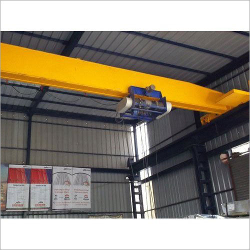 Yellow Industrial Single Beam Overhead Crane