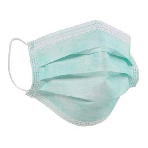3 Ply Face Mask - Non Woven Material, Sky Blue Color, Disposable Design, Ear Loop Securing Method, 3 Ply for Enhanced Viral Prevention