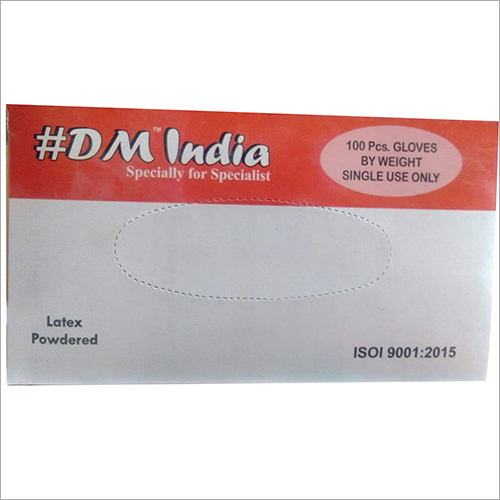 Latex Gloves - Latex, Medium Size, White Color, 260 mm Sleeve Length | Disposable, Ideal for Clinical, Foodservice, Janitorial Applications