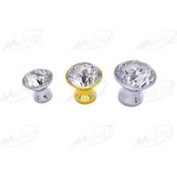 Crystal Knob M 1501 - Zinc Alloy, Sizes 20-30 Mm | Gold Color, Elegant Design For Enhancing Interiors