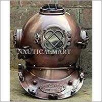 Nauticalmart 18" Brown Antique Diving Helmet U.s Navy Mark V Brass Divers Helmet