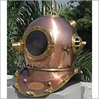 NauticalMart Copper and Brass Antique Diving Divers Helmet