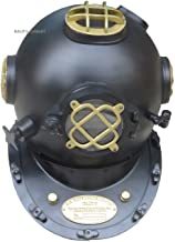 NauticalMart COLLECTABLE Vintage Black Aluminium Scuba Divers Helmet