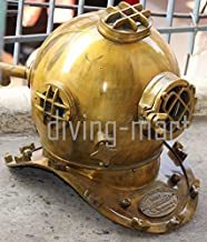 NauticalMart Morse U.S Navy Solid Steel 18" Nautical Vintage Scuba Divers Helmet