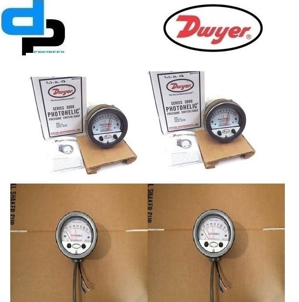 Dwyer A3000-250CM Photohelic Pressure Switch Gauge