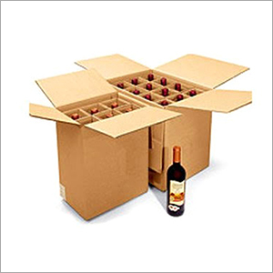 Wine Bottle Box With Cardboard Dividers