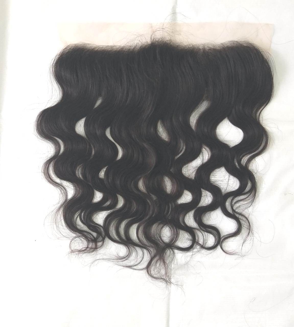 Raw Indian Wavy Hair  lace frontal Swiss Transparent Frontal