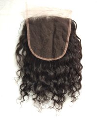 Top Grade 100% Unprocessed Raw Natural Curly Hair Closure 4x4