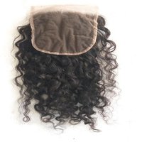 Top Grade 100 Percent Unprocessed Raw Natural Curly Hair Closure 4x4