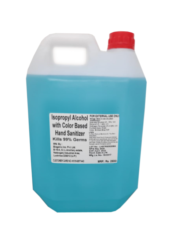 5 Ltr Isopropyl Alcohol With Color Based Sanitiser