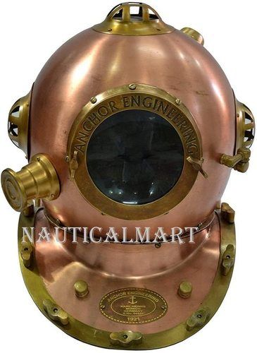 NauticalMart Divers Helmet Vintage Divers Helmet Replica Diving Helmet Brass Diver Helmet - Anchor Engineering