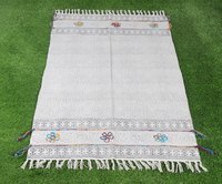 Cotton Handblock Embroidery Rug