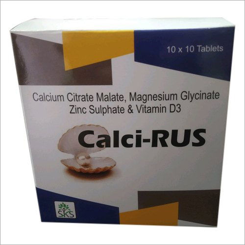 Calcium Citrate Malate, Magnesium Glycinate, Zinc Sulphate And Vitamin D3 Tablet Health Supplements