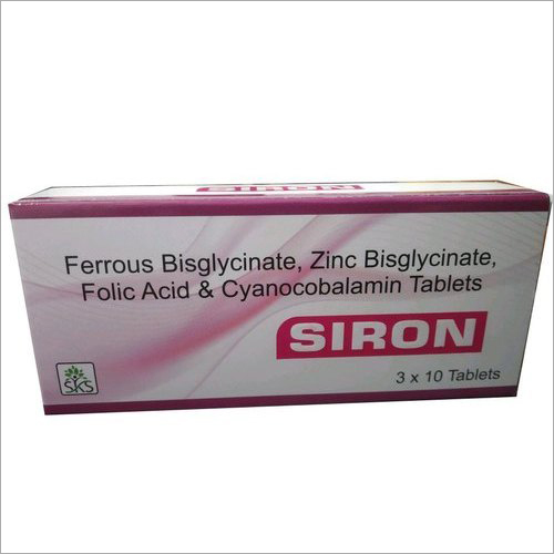 Ferrous Bis glycinate Zinc Bisglycinate Folic Acid and Cyanocobalamin Tablet