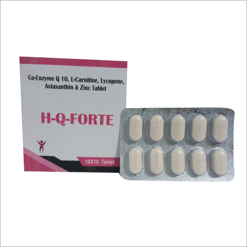 Co-Enzyme Q10 L Carnitine  Lycopene  Astaxenthin and Zinc Tablet