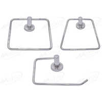 Bathroom Fitting - Stainless Steel, Square And Triangle Design, Available In C-cut Sizes | Elegant Napkin Ring Holders For Modern Decor