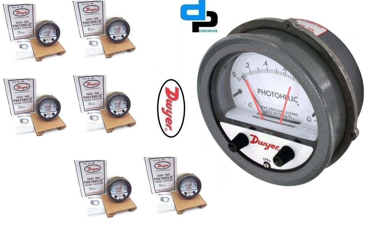 Dwyer A3000-300CM Photohelic Pressure Switch Gauge