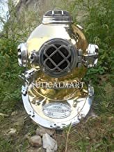 Nautical Antique Brass Scuba Deep Sea Diving Divers Helmet Mark V Us Navy Vintage