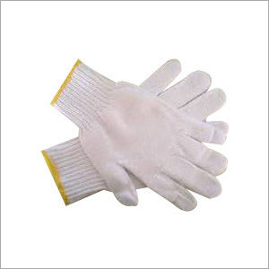 Washable Cotton Knitted Hand White Gloves