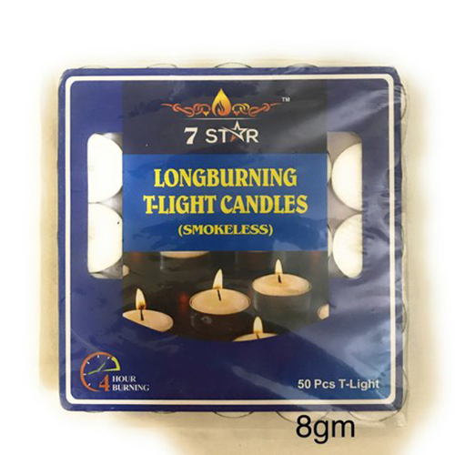 Tea Light Candles 8gm Pack Of 50 Pcs