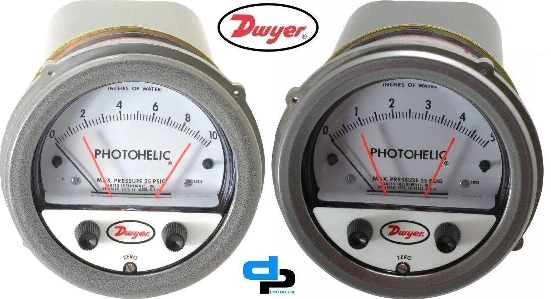 Dwyer A3000-1KPA Photohelic Pressure Switch Gauge