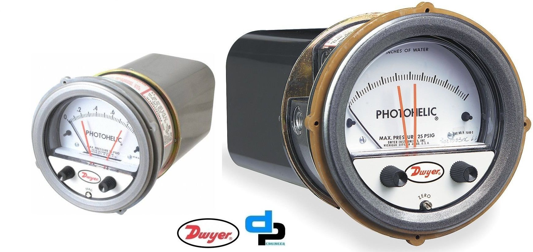 Dwyer A3000-10MM Photohelic Pressure Switch Gauge