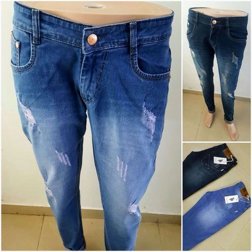 Branded Distressed Mens Jeans