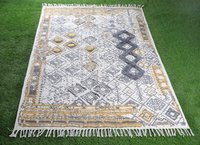 Cotton Handblock Embroidery Rug