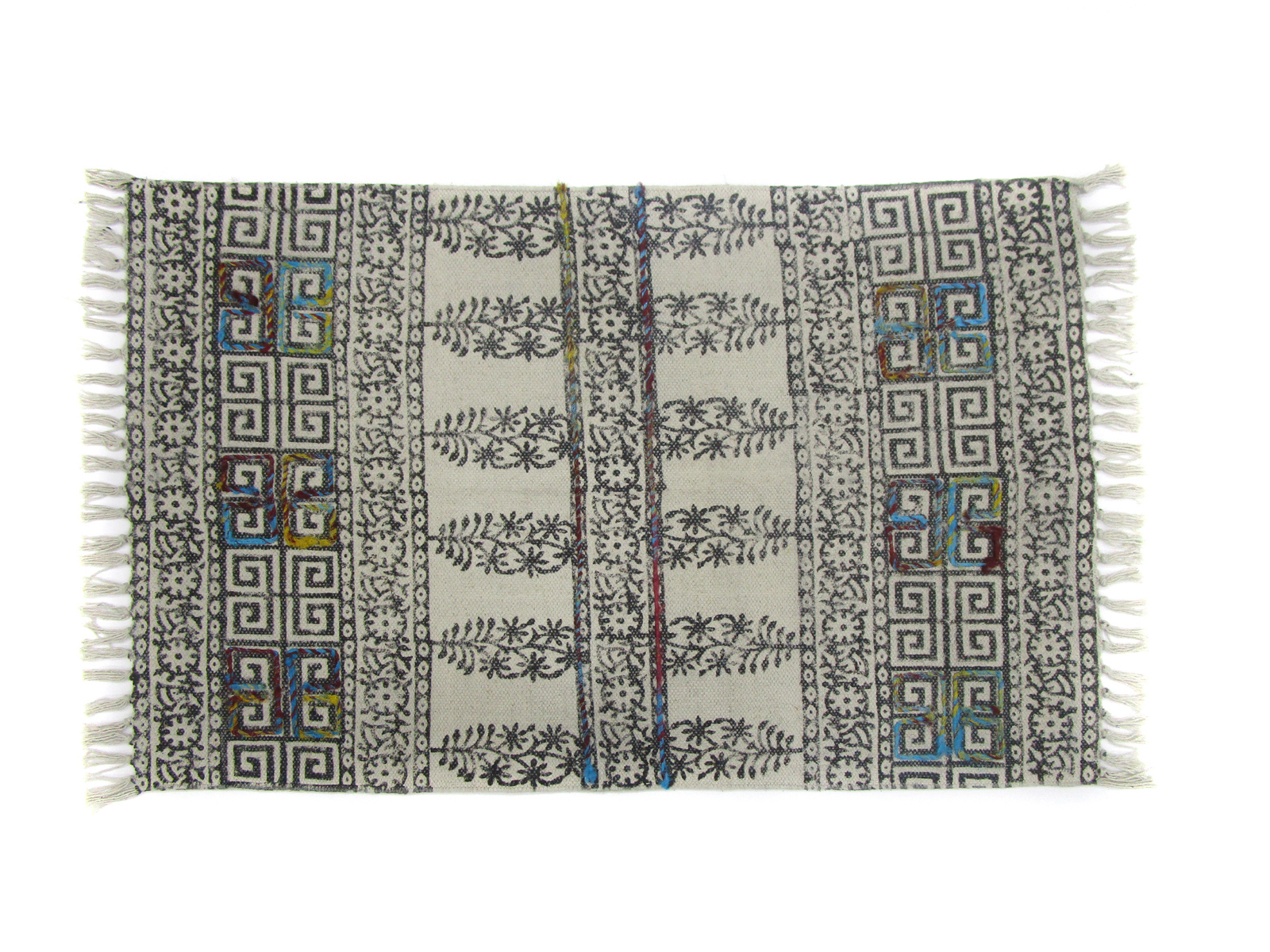 Cotton Embroidery Cotton Rug