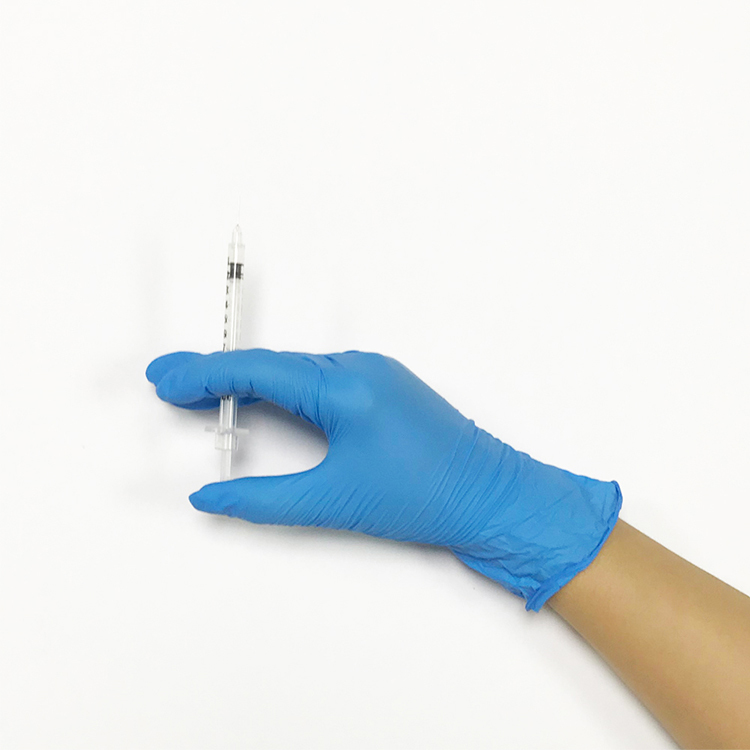 Dark Blue Disposable Nitrile Powder Free Medical Examination Gloves