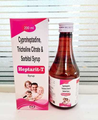 200 Ml Cyproheptadine Tricholine Citrate And Sorbitol Syrup