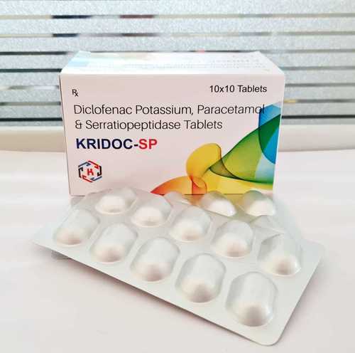 Diclofenac Potassium Paracetamol And Serratiopetidase Tablets