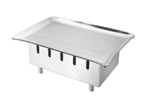 Snack Warmer SS with Hammered Platter 10 x 7