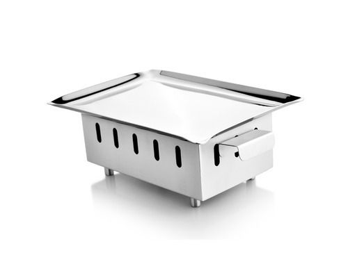 Snack Warmer SS with Hammered Platter 10 x 7