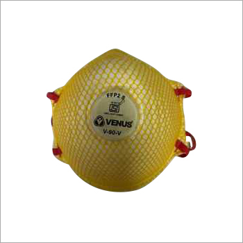 FFP2 Face Mask - Melt-Blown Fabric, Standard Size, Yellow | Suitable for Hospitals, Clinics, Labs - Unisex, Filters Dust and Airborne Particles