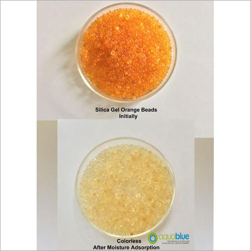 Colorless Indicating Type Orange Silica Gel Beads