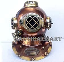 NauticalMart US Navy Mark V Antique Diving Divers Helmet Brass Steel Full Size