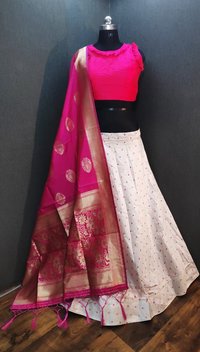 Chanderi lahenga choli