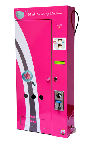 SUCI Tantra - Stainless Steel, Pink Finish | Fully Automatic Mask Vending Machine - 60 Masks Capacity, 240V Voltage, 20kg Weight
