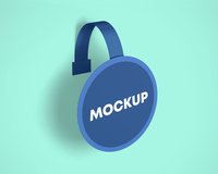 Wobbler Printing Service - Cardboard, 10cm X 10cm Round | Digital Printing, Glossy Blue Finish, 100g Weight, Cost-effective Solutions