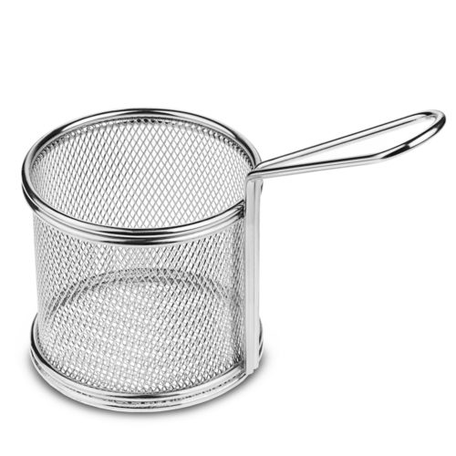 Mini Serving Wire Basket Round SS 7 x 7 cm