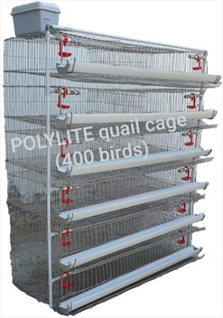 Gray Polylite Quail Cage