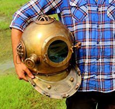 NauticalMart Original Anchor Diving Divers Helmet Solid Steel & Brass Full Size in Antique