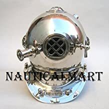 NauticalMart Deep Diving Divers Helmet Mark V US Navy Chrome Finish Decorative