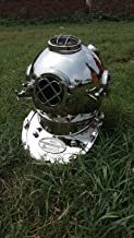 NauticalMart Marine Sea Divers Helmet Collectible Look Chrome & Nickel Finish