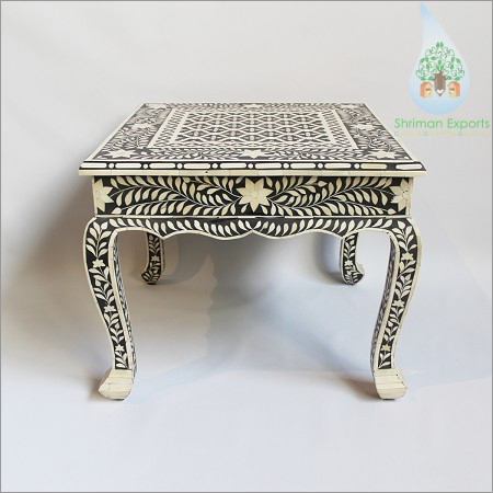 Bone Inlay Floral Design Table